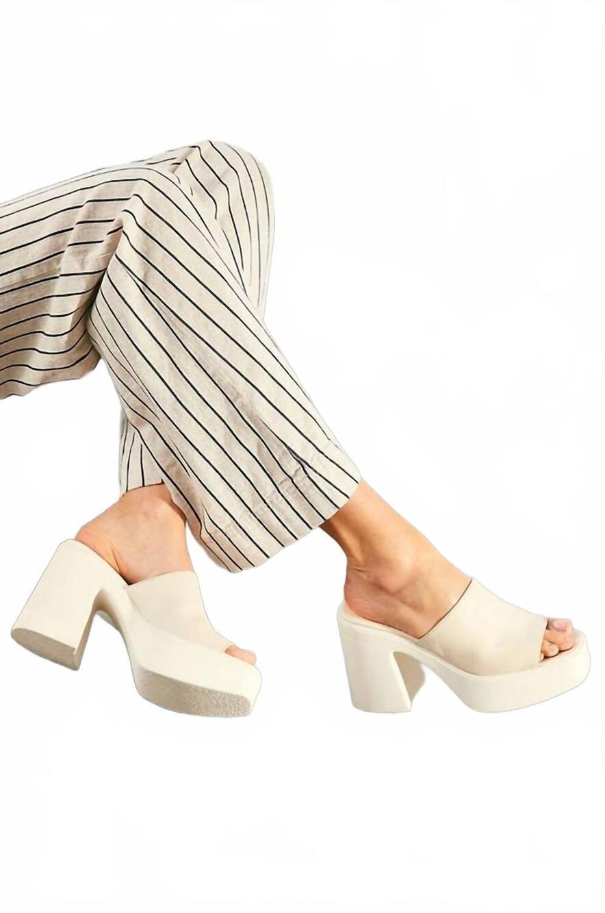 NEW FREE PEOPLE women's zoe platform heels in white